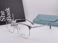Gafas Vintage de alta calidad, nuevo modelo, monturas de gafas de titanio con almohadilla nasal blanca para personalización al por mayor