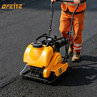 OFEITE Promotion C90 6.5HP Compacteur de sol vibrant à essence Honda 6500VPM, force centrifuge élevée de 15KN