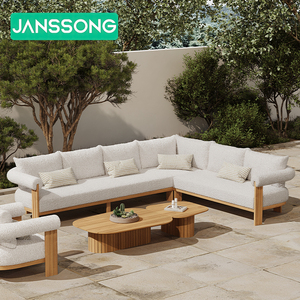 Set di Divani da Giardino per Hotel, Moderni Divani da Bordo Piscina, Mobili da <span class=keywords><strong>Esterno</strong></span> per Resort e Ville, Set di Mobili in Teak per Patio e Parco - Product Image 2