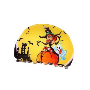 Pinza <span class=keywords><strong>de</strong></span> Pelo con Diseño <span class=keywords><strong>de</strong></span> Calabaza, Calavera, <span class=keywords><strong>Bruja</strong></span>, Fantasma y Media Luna, Estilo Europeo Americano, Nueva Serie <span class=keywords><strong>de</strong></span> Halloween para Niñas - Product Image 5