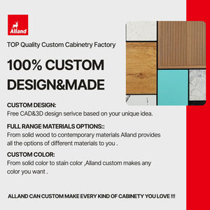 Alland Wabi Sabi ใหม่ตู้เฟอร์นิเจอร์ห้องครัวทำจากไม้โอ๊คสีเข้มสไตล์อเมริกันเข้ม - Product Image 6