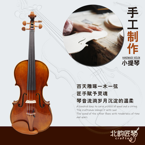 Violon acoustique à 4 cordes en bois, table en épicéa massif, dos en érable, touche en ébène, cordes en acier, finition laquée - Product Image 2
