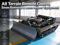 Mesin Pemotong Rumput & Salju Multifungsi Weisitai Bermesin Bensin dengan Kontrol Jarak Jauh, Lebar Pemotongan 900mm, dan Sistem Crawler