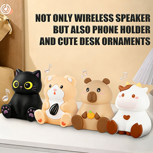 Altavoz Inalámbrico con Diseño de Gato Negro de Lovely <span class=keywords><strong>Zoo</strong></span>, Altavoz para Sala de Estar con Forma de Animal, Bonito Soporte para Teléfono con USB Tipo C - Product Image 6