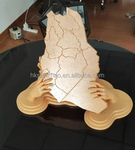 Sculpture de carte de l'Arabie Saoudite avec éclairage LED de motif Senzhao Decoration pour jardin extérieur, étanche - Product Image 6