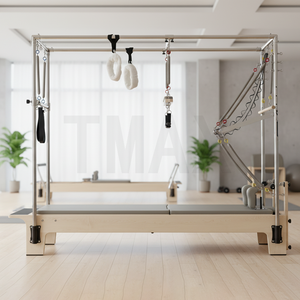 Tmax ไม้เมเปิ้ลพิลาทีสปฏิรูปพิลาทิสอุปกรณ์เตียงหลักสำหรับใช้ในบ้านเครื่องพิลาทิสแบบเต็มทาวเวอร์ - Product Image 6