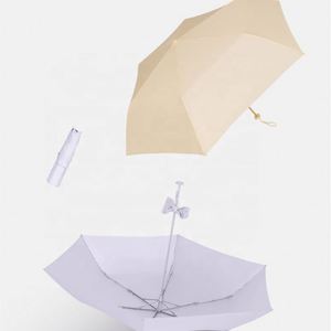 Parapluie pliant manuel compact et léger pour adultes, design européen, en polyester, bicolore, avec 6 baleines en alliage ultra-léger, idéal pour la pluie - Product Image 2