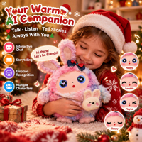 Peluche interactive parlante intelligente, adorable panda compagnon avec écran dynamique et yeux mobiles, jouet en peluche pour enfants