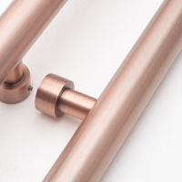 Poignée de porte moderne de luxe à tirage frontal, couleur bronze, ambidextre, durable, garantie 4 ans, solution complète pour entrées d'hôtels 5 étoiles
