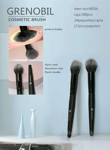 Geometc Brush Makeup Brush Set 4 Pieces <b>Foundation</b> Synthetic Hair Round Shape Plastic Handle - Product Image 3