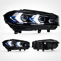 Ensemble de phares LED BK pour BMW X5 2014-2018, yeux de serpent, projecteur DRL, clignotant séquentiel, plug and play