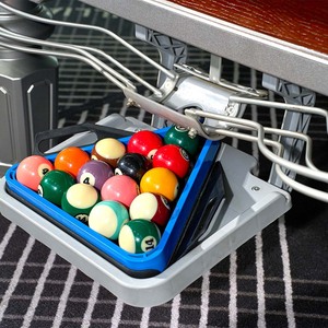 Stellarway 9FT đen tám bảng hồ bơi, rắn khung gỗ xây dựng 12mm thép đệm đường ray 45mm Slate Billiards bảng - Product Image 5