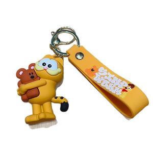 Porte-clés <span class=keywords><strong>Garfield</strong></span> en dessin animé, petit pendentif, figurine <span class=keywords><strong>3D</strong></span>, porte-clés de voiture, cadeau pour étudiant, sac à dos, vente en gros - Product Image 5