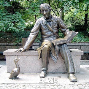 BLVE grande personalizado al aire libre público Metal fundición arte <span class=keywords><strong>personas</strong></span> escultura bronce famosa persona estatua sentada en banco - Product Image 1