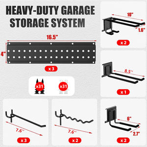 Nouvel ensemble de rangement en métal perforé pour outils de jardinage, idéal pour ranger les houes, les pelles, les outils électriques et les outils de jardinage robustes – Vente chaude - Product Image 2