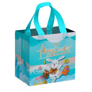 Bolsa de Regalo de Pascua Reutilizable, Bolsa de Compras Reutilizable con Asa, Bolsa de Embalaje para Huevos de Pascua, Decoración Festiva de Pascua, No Tejida - Product Image 1