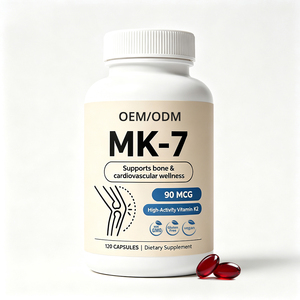 โรงงานผลิตแคปซูลซอฟเจลวิตามิน K2 MK7 90mcg แบบ OEM ODM สูตรเฉพาะตามสั่ง แบรนด์ส่วนตัว อาหารเสริมบำรุงกระดูกและหัวใจหลอดเลือด จำหน่ายแบบขายส่ง - Product Image 1