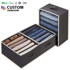 Kotak penyimpanan pakaian, Label kustom 6/7/9 Grid lemari pakaian Organizer laci Jeans kotak penyimpanan pakaian - Product Image 1