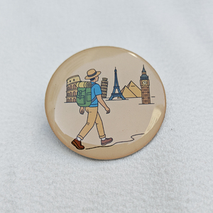 Vente en gros de pin's métalliques personnalisés avec logo, badges en résine époxy, pin's décorés de strass sur le thème de l'anime - Product Image 2