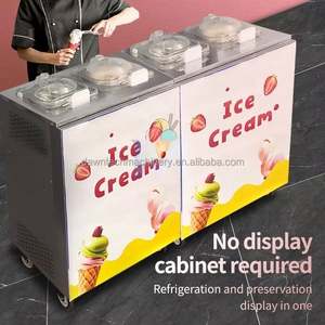 Máquina de Helado Italiano Comercial de Doble Cilindro para Mesa, 48L/H - Product Image 3