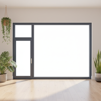 Fenêtres à battants en aluminium sur mesure, double vitrage creux, insonorisées, à ouverture vers l'extérieur