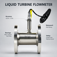 Débitmètres à turbine à bride CE haute précision (0,5 %) DN4-DN200 pour le carburant, le diesel et l'eau