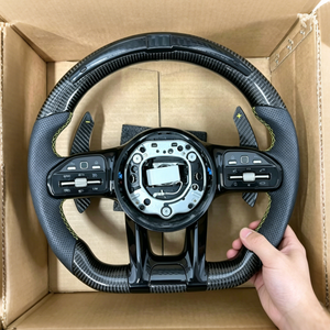 Volanti Sportivi Personalizzati di Alta Qualità in Fibra di Carbonio con LED per Mercedes Benz AMG W176 W222 W156 W251 W292 W205 W464 - Product Image 1