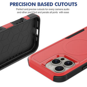 Coque iPhone Rouge Classique Orange Transparente Anti-Jaunissement en PC Pur Magnétique Antichoc pour iPhone 17 Pro Max - Product Image 5