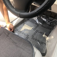Film d'emballage adhésif en PE souple opaque anti-poussière personnalisé, rouleau de protection pour tapis de voiture