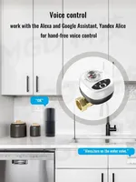 Vanne d'arrêt électrique intelligente WiFi USB EWelink pour eau et gaz, pour maison, camping-car, extérieur, hôtel, contrôle par application Android/PC, minuterie, alarme, compatible Alexa
