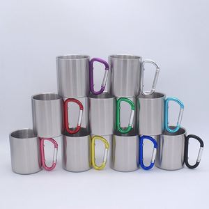 Taza de Viaje de Acero Inoxidable con Asa de Mosquetón Plegable, Taza de Café para Excursionismo, Regalo para Amantes de la Montañismo - Product Image 6