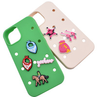HY Wholesale Nouveau design Accessoires de décoration en caoutchouc PVC pour bottes de style western, boucles pour sabots de filles roses, breloques pour chaussures de cow-boy et de cowgirl