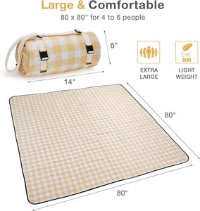 Estera de <span class=keywords><strong>Picnic</strong></span> al aire libre plegable de 3 capas perfecta para <span class=keywords><strong>Parque</strong></span> y Playa hierba manta de <span class=keywords><strong>Picnic</strong></span> resistente al agua impermeable Extra grande - Product Image 2