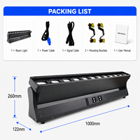 Projecteur LED Zoom Mobile 12x40W RGBW 4-en-1 avec Lumière Auxiliaire, Éclairage de Scène Dynamique, Contrôle DMX512 RDM pour Événements DJ