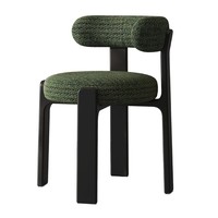 Chaises de salle à manger en bois massif et acier inoxydable de style français vintage, conçues pour les villas, chaises de salle à manger en gros