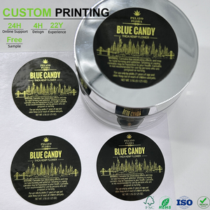 Etiquetas Adhesivas Redondas Resistentes al Agua con Estampado Dorado, Personalizadas con Marca, Muestra Gratuita para Envases de Dulces y Alimentos - Product Image 1