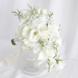 Bouquet da Sposa Moonyan in Seta PU a Goccia d'Acqua con Fiori a Cascata, per Sposa, Accessorio Fotografico, Simulazione per Interni/Esterni - Product Image 4