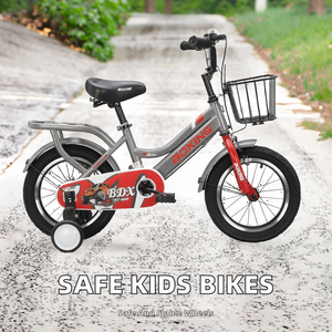 Véhicule porteur 4 roues en acier pour enfants de 3 à 6 ans avec suspension à fourche et roues d'apprentissage – Vente en gros usine - Product Image 1