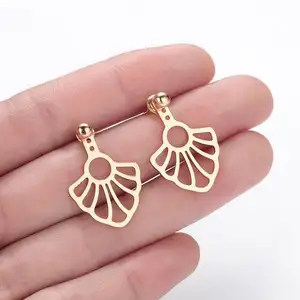 Wholesale Latest 18k Plated Promotion Price Fashion Trend Geometric Metal Earrings Jewelry Gold Vintage Women Stud Earrings