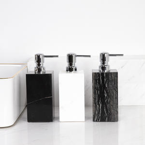 Botella de Loción de Mármol Personalizada para Baños de Hotel, Botella de Porcelana para Almacenamiento de Líquidos con Logotipo Personalizado, Botellas para Champú y Gel de Baño - Product Image 2