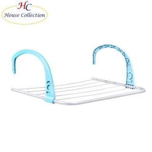 Stendibiancheria Pieghevole FLORA in Acciaio e Plastica per Balcone, Design Moderno, 50x35x17.5 CM, Doppio Ripiano per Efficiente Asciugatura e Conservazione dei Vestiti - Product Image 2