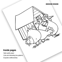 Livre de peinture à l'aquarelle sans dégâts sur le thème de la ferme pour les tout-petits et les enfants de 1 à 8 ans, cadeau d'anniversaire artistique, livres imprimés personnalisés