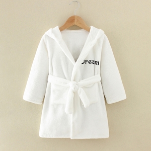 Cross-border Children Sleepwear Boys Girls Spring Autumn Winter Bathrobes Pajamas Cartoon Flannel Hooded Long Sleeve