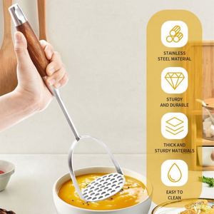 304 Stainless Steel Kitchen Purple Sweet Potato Puree Mashing Tool Potato Press for Children's Food - Product Image 4