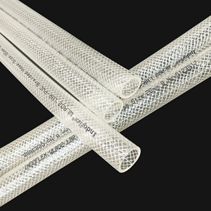 Transparent Round <b>Plastic</b> <b>Tube</b> with Grid Pattern Reinforcement 19.5mm Diameter - Product Image 3