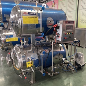 Mới và sử dụng nồi hấp vặn lại máy đóng gói cho chế biến thực phẩm tiệt trùng hơi nước cho điều kiện thịt mới - Product Image 5