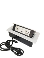 Prise de sol escamotable 16A 13A, courant nominal, anti-poussière, USB Type-C 2 ports, 110-250V, alliage d'aluminium, norme internationale