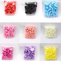 Fleurs artificielles en PE, 100 pièces de fleurs en mousse de 3,5 cm, emballées dans des sacs OPP