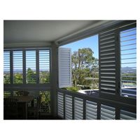 Fenêtre à persiennes en aluminium avec moustiquaire intégrée, norme australienne pour villa