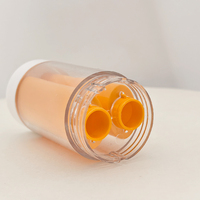 Nouvelle Arrivée Flacons Pompe Airless à Double Chambre en Plastique ABS PP pour Emballage de Sérums, Crèmes Visage et Nettoyants Faciaux